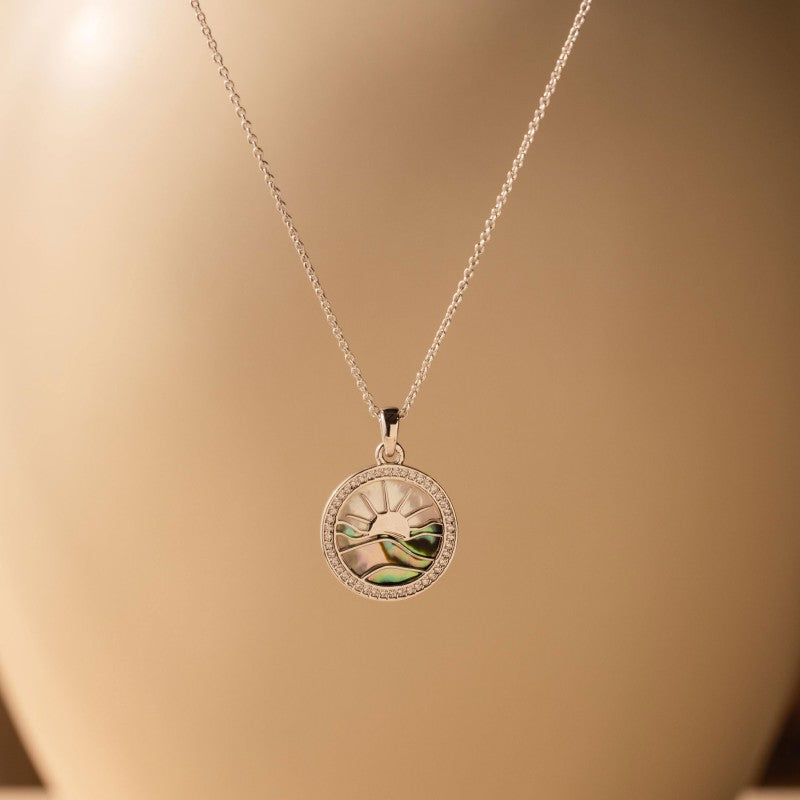 Pearl Sunset Necklace, New Beginning Necklace, Sunset Coin Necklace, Gifts for Her, Mother's Day Gifts