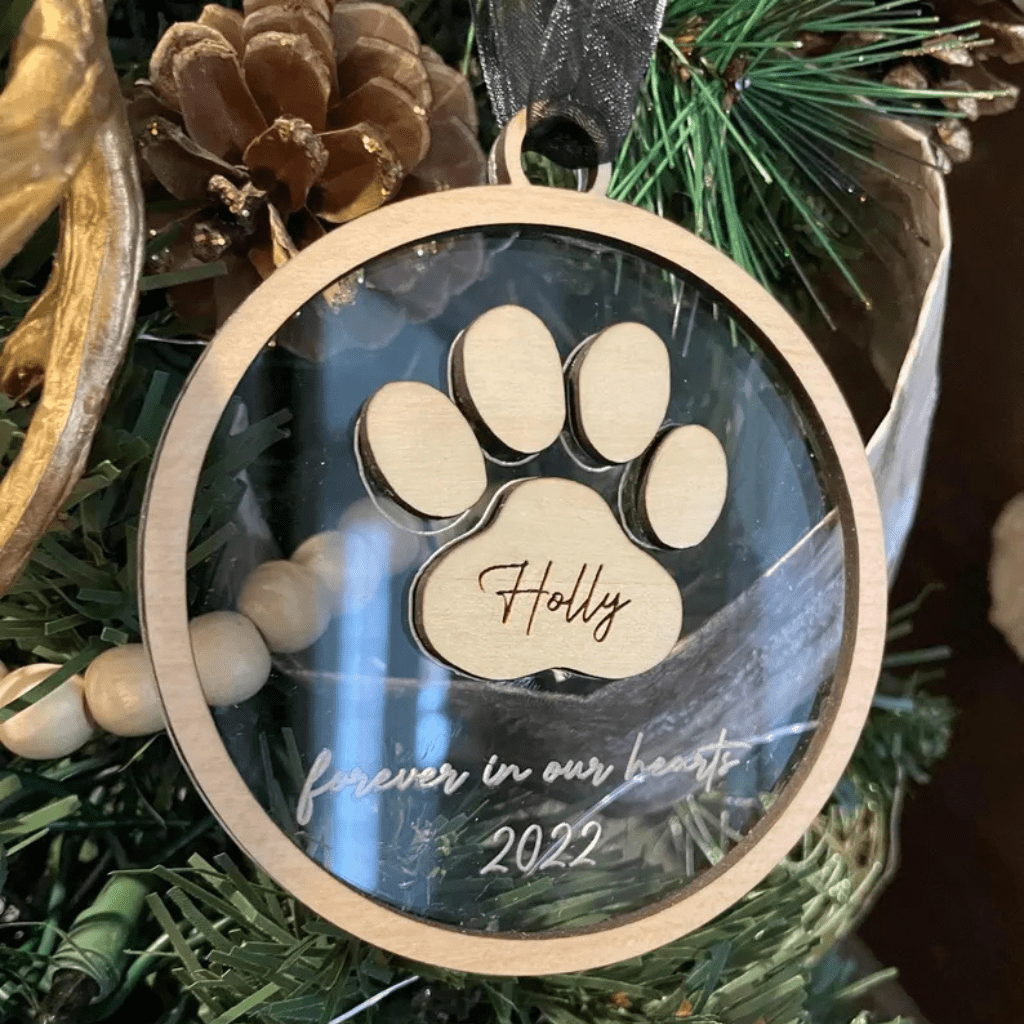 Custom missing pet keepsake ornaments, dog condolence gifts, personalized pet keepsakes