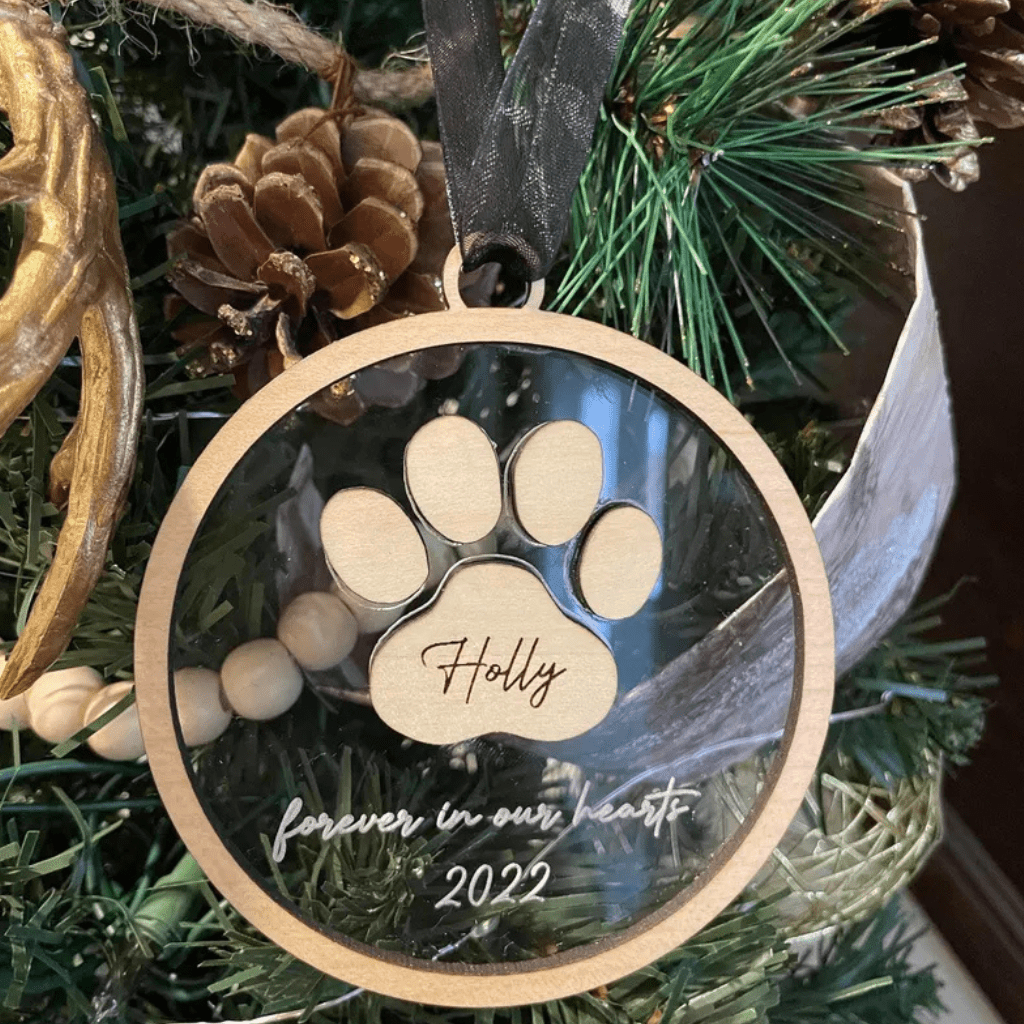 Custom missing pet keepsake ornaments, dog condolence gifts, personalized pet keepsakes