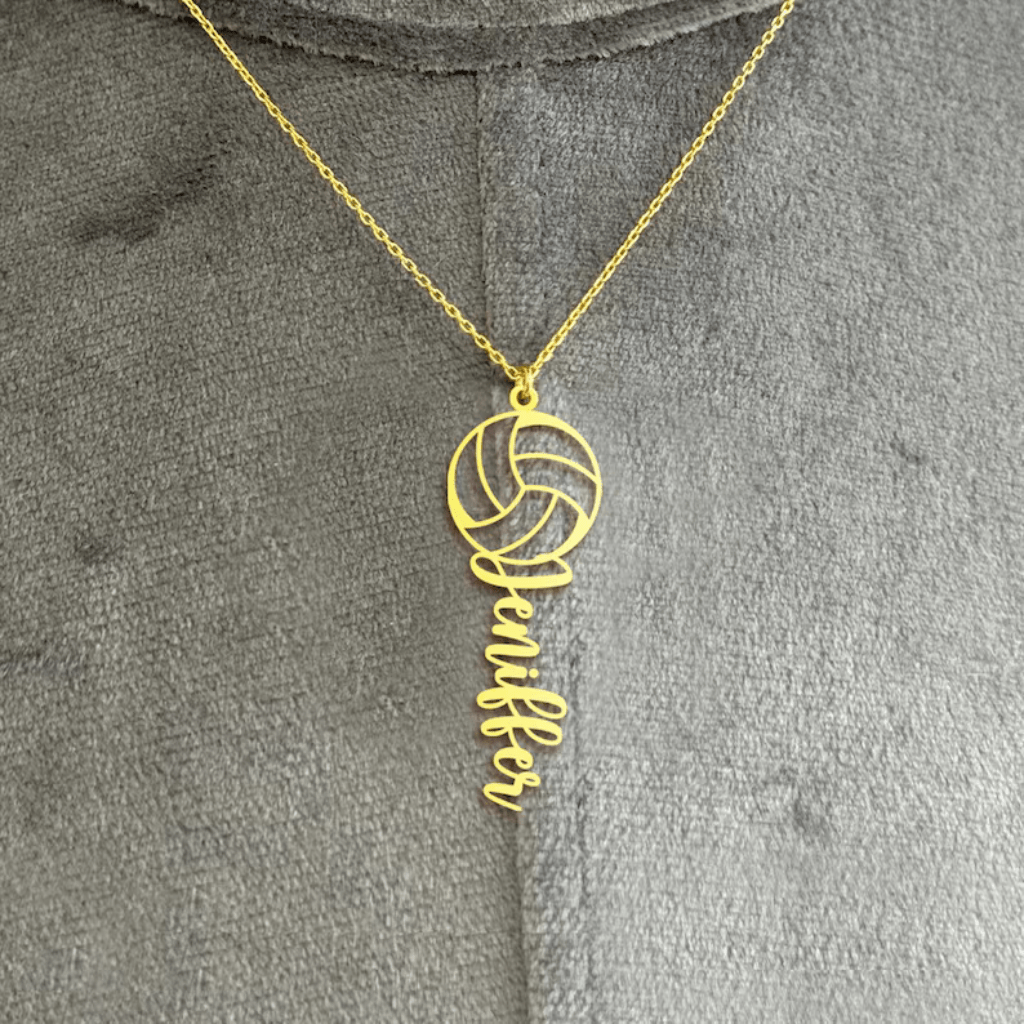 Custom name necklace, personalized pickleball, tennis ball, volleyball customization, gifts for her/him