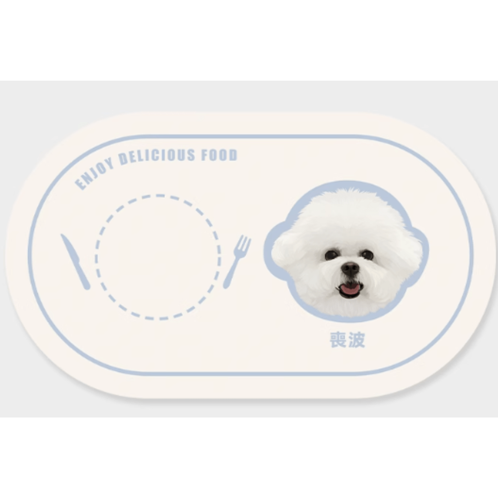 Custom pet absorbent waterproof placemat diatom mud pvc imitation leather quick drying