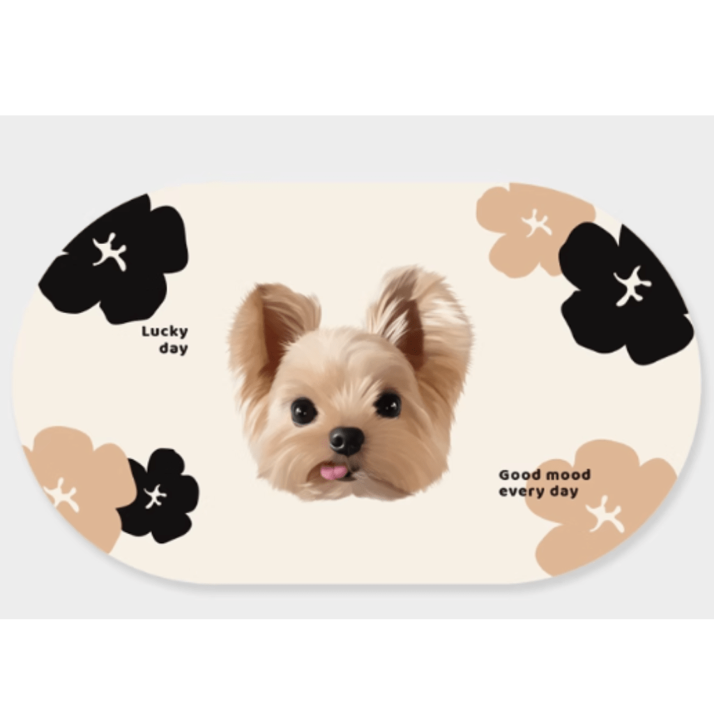 Custom pet absorbent waterproof placemat diatom mud pvc imitation leather quick drying