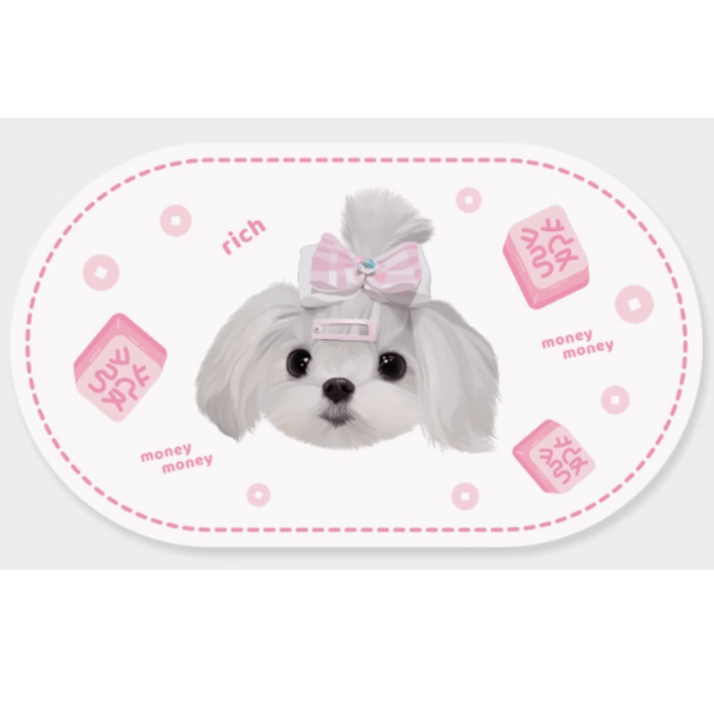 Custom pet absorbent waterproof placemat diatom mud pvc imitation leather quick drying