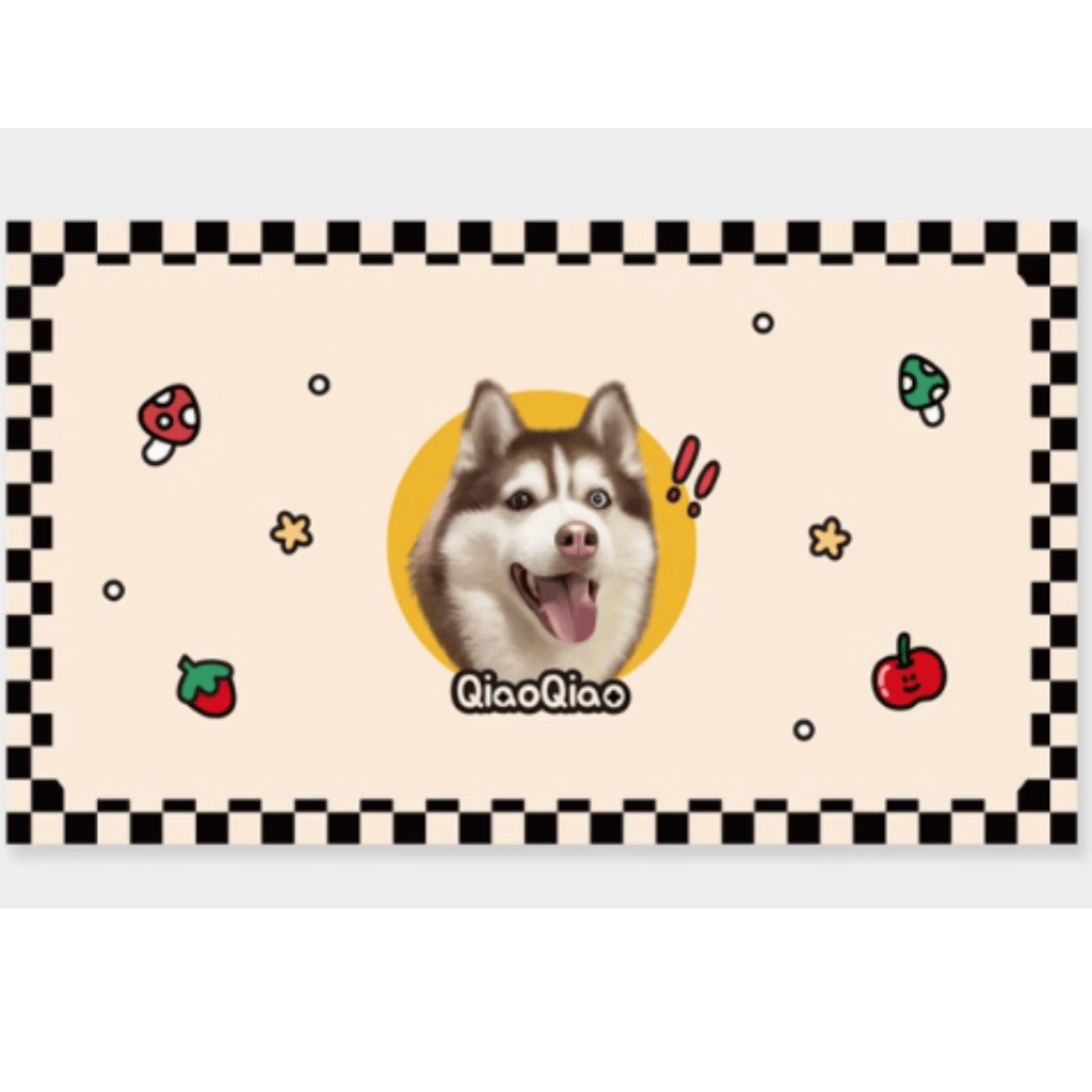 Custom pet absorbent waterproof placemat diatom mud pvc imitation leather quick drying