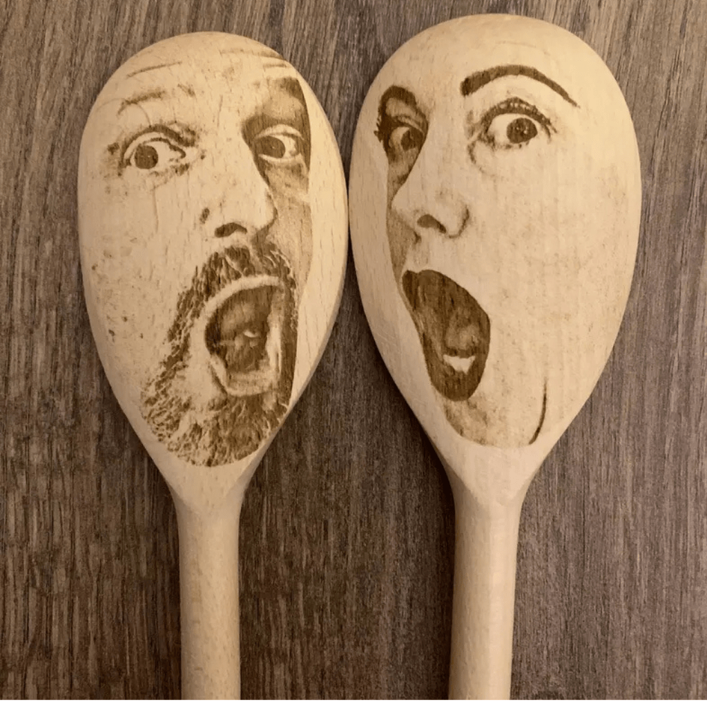 Customized face-engraved spoon - unique and exclusive fun