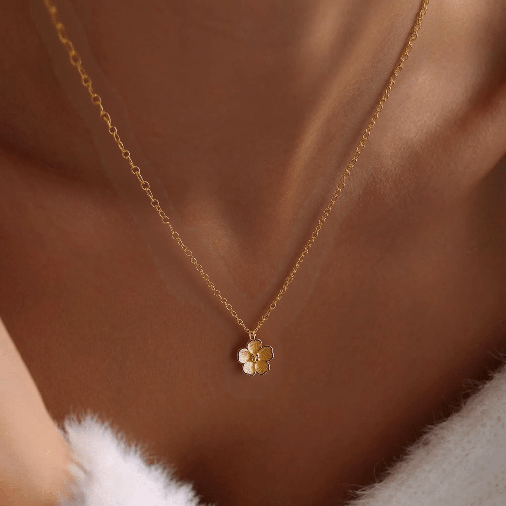 Golden Flower Necklace, perfect gift for Mother's Day, birthday, anniversary
