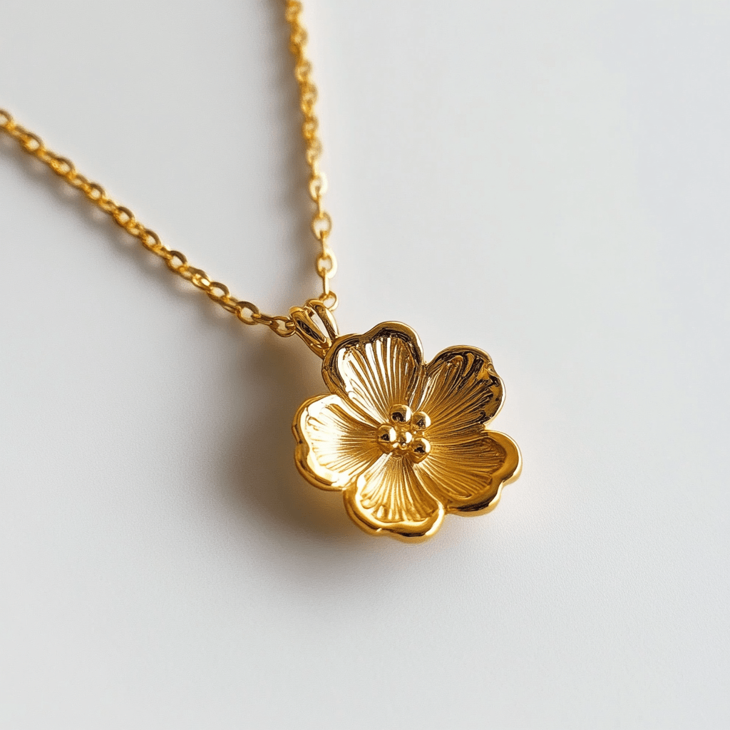 Golden Flower Necklace, perfect gift for Mother's Day, birthday, anniversary