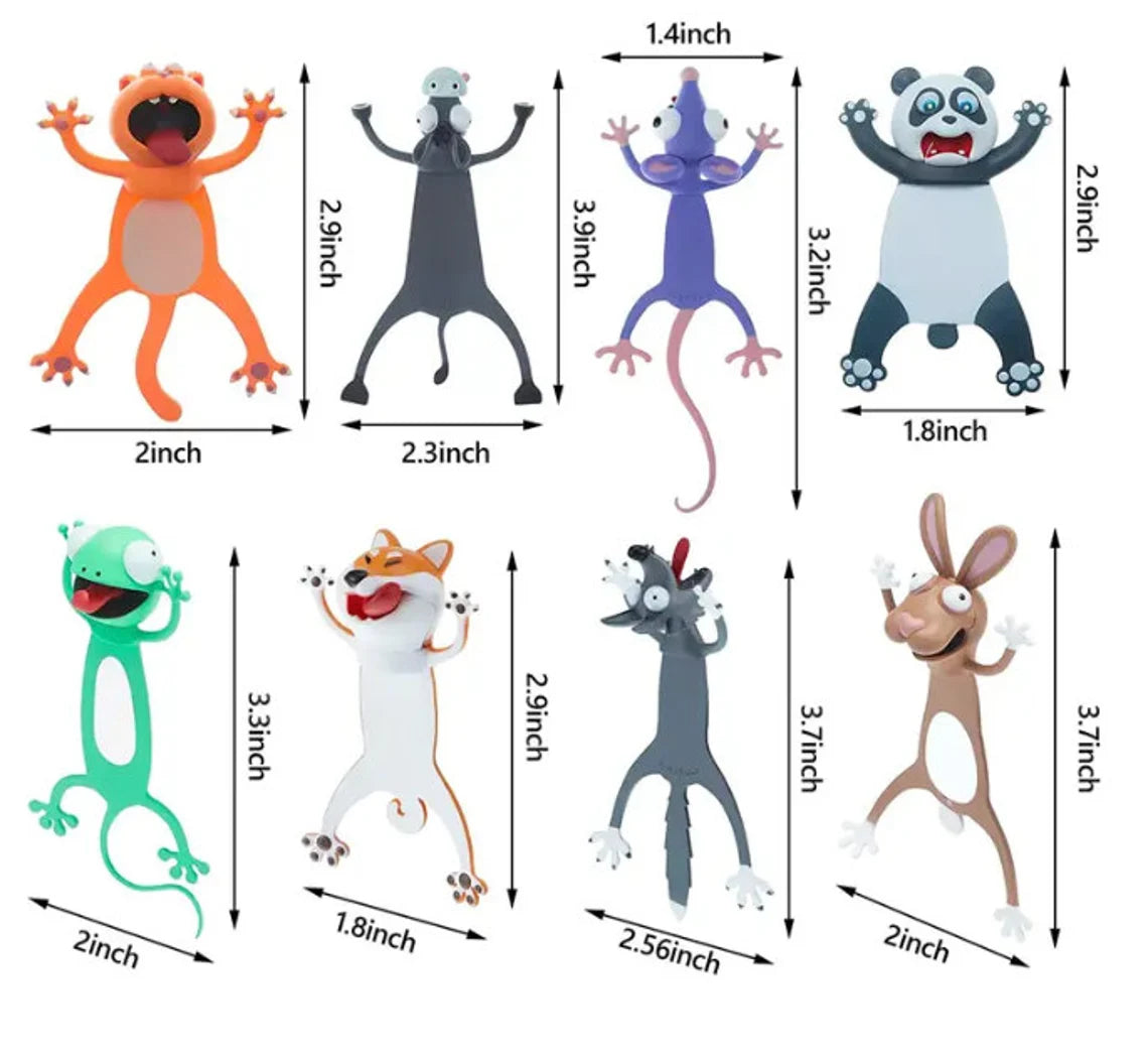 Squashed Animal Wacky Bookmarks