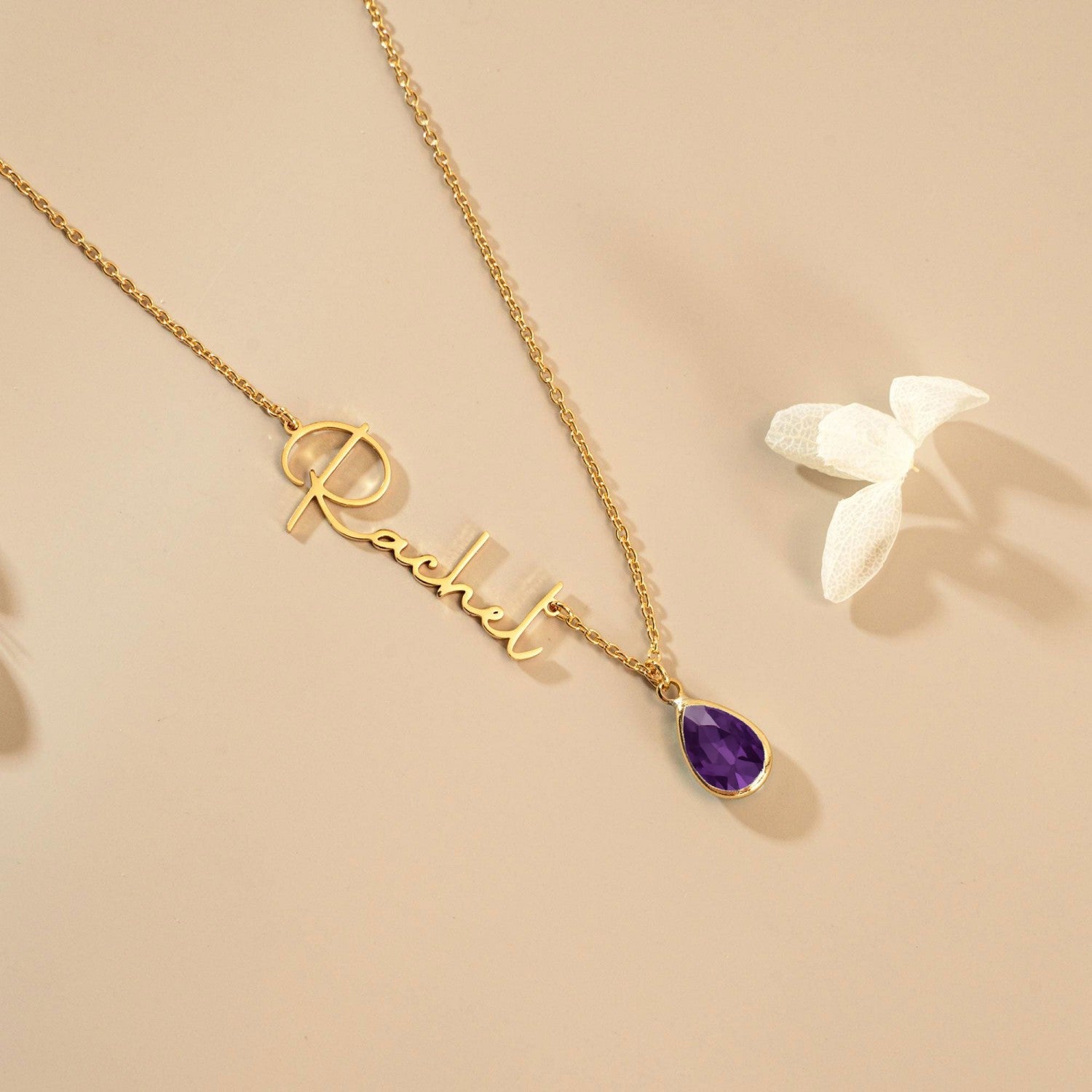 Personalized name necklace, customized birthstone and name, Mother's Day gift, holiday gift
