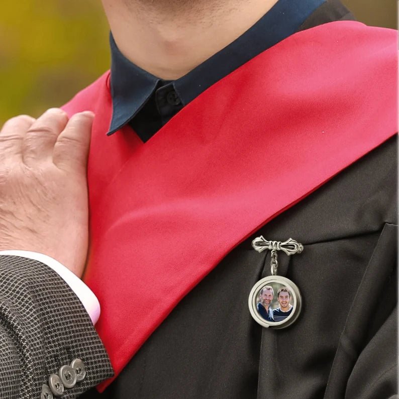 Custom Memorial Graduation Photo Pin - Grad Gown Memorial Pin - Keep Your Loved One's Memory Close - Graduation Gift for Him - Gifts for Her