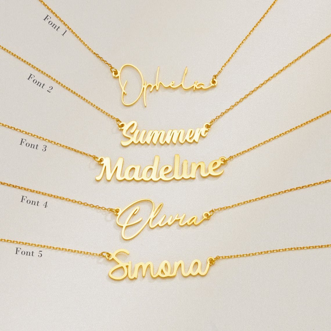 Custom Name Necklace, 18K Gold Plated Name Necklace, Personalized Name Necklace, Birthday Gift for Her, Mother's Day Gift, Gift for Mom - 我的商店