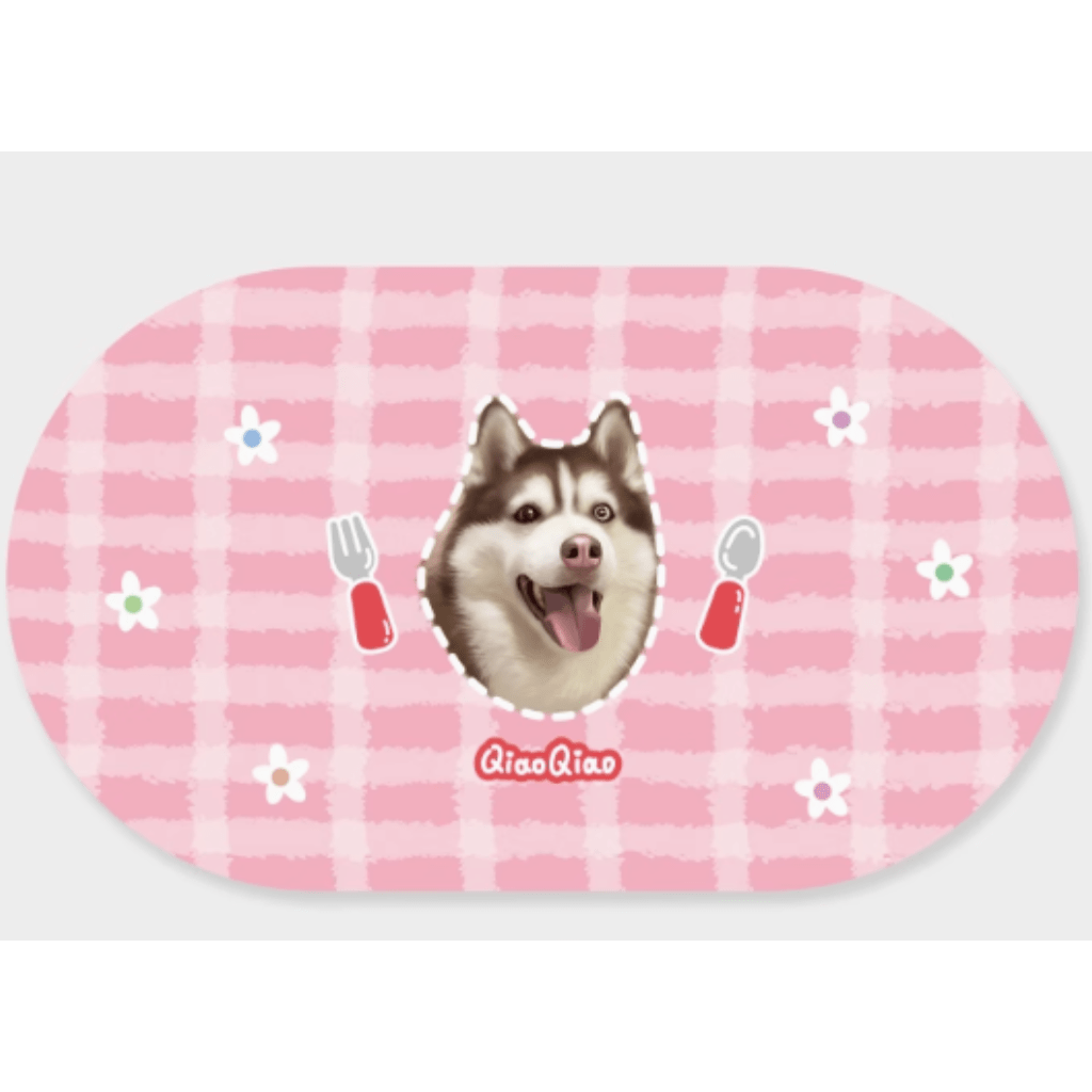 Custom pet absorbent waterproof placemat diatom mud pvc imitation leather quick drying