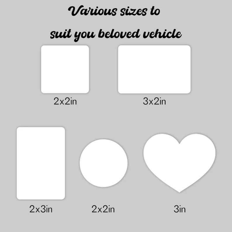 Custom Photo Acrylic Car Visor Clip, Personalized Family Portrait Sun Visor Clip, A Picture Frame for Your Car, Car Ornament