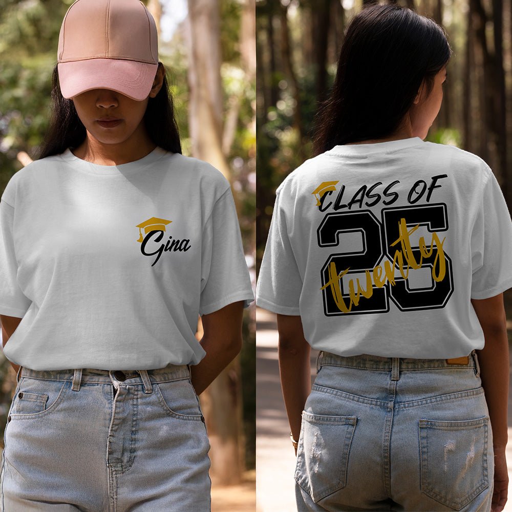 Customized 2025 graduation T-shirts, customized name graduation gifts, graduation souvenirs
