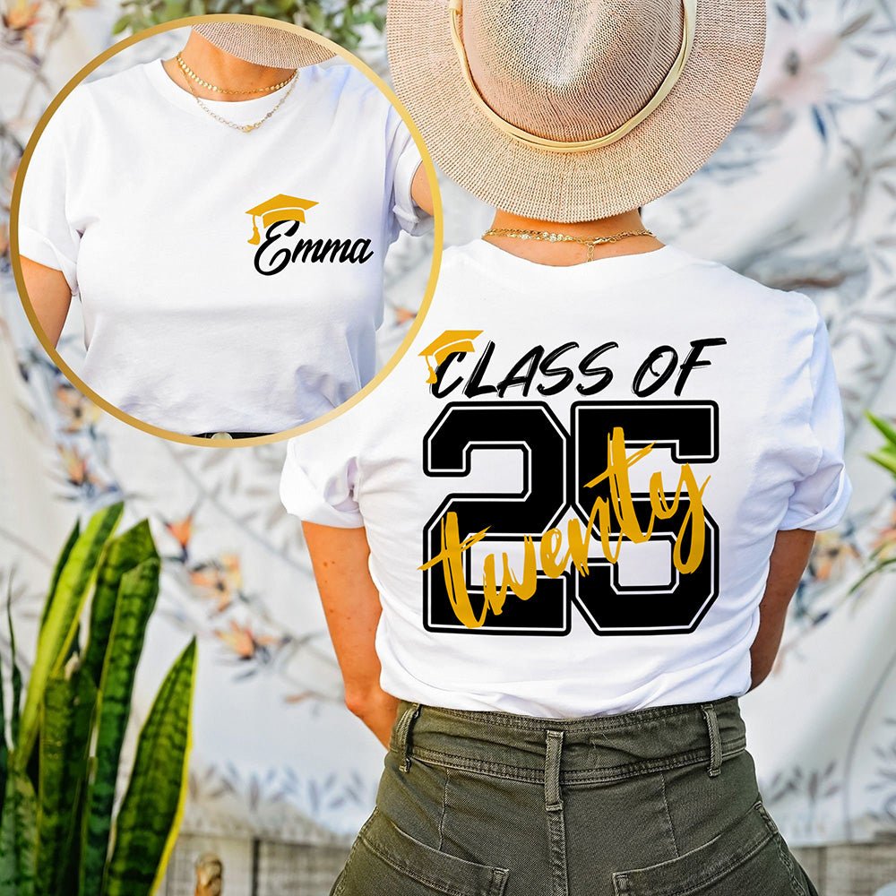 Customized 2025 graduation T-shirts, customized name graduation gifts, graduation souvenirs