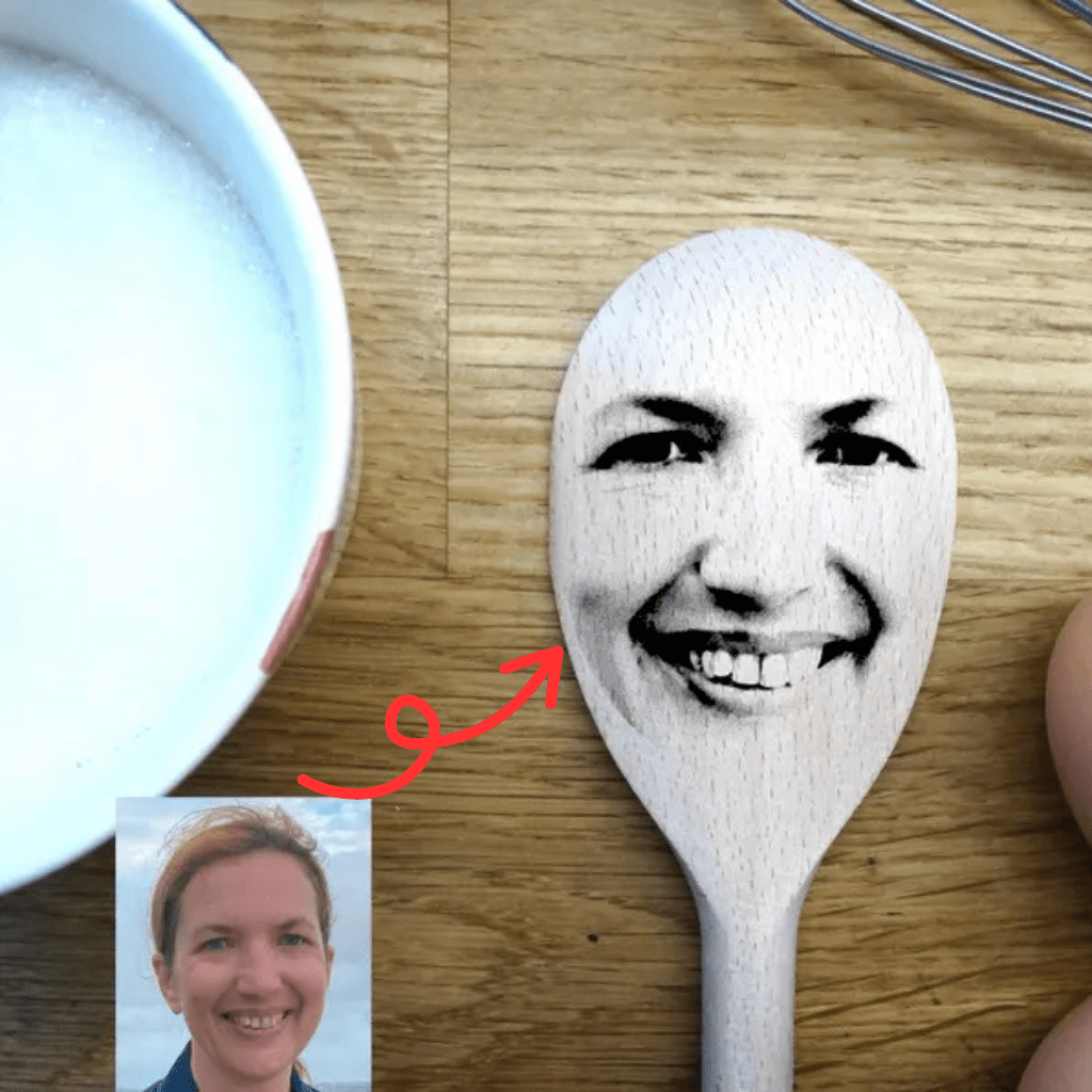 Customized face-engraved spoon - unique and exclusive fun
