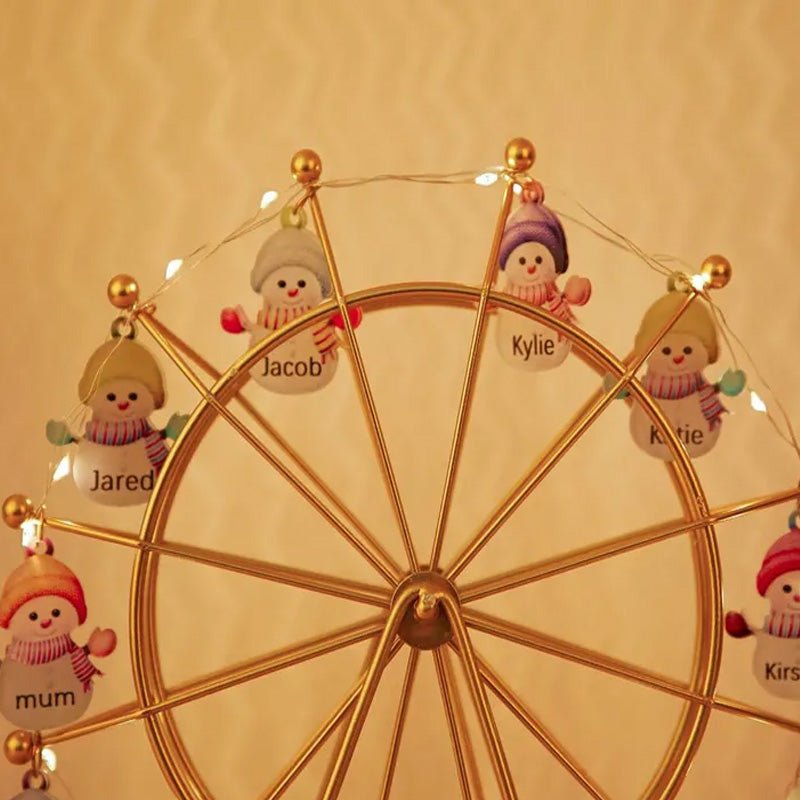 Customized Ferris wheel, Christmas snowman Ferris wheel, customized name snowman acrylic sign, Christmas festival