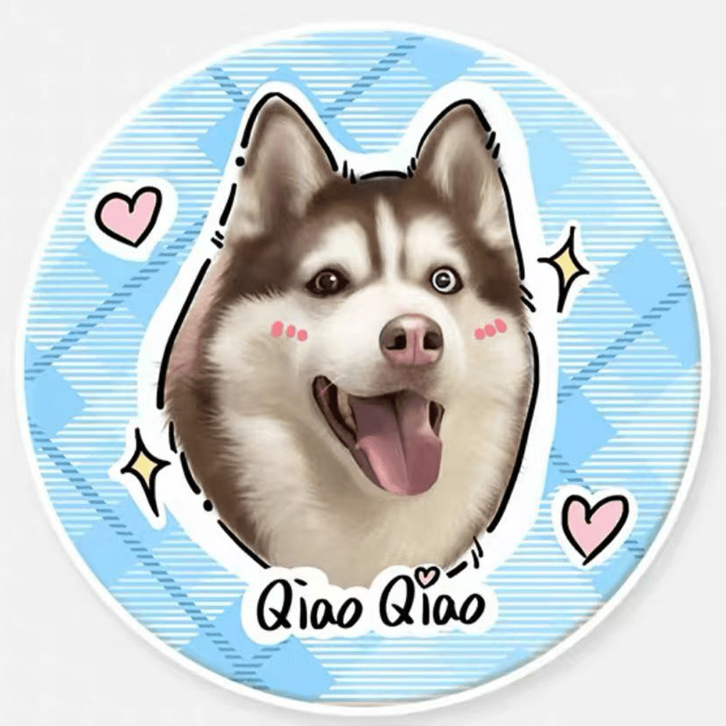 Customized pet illustration hand-painted surrounding carpet velvet soft and comfortable