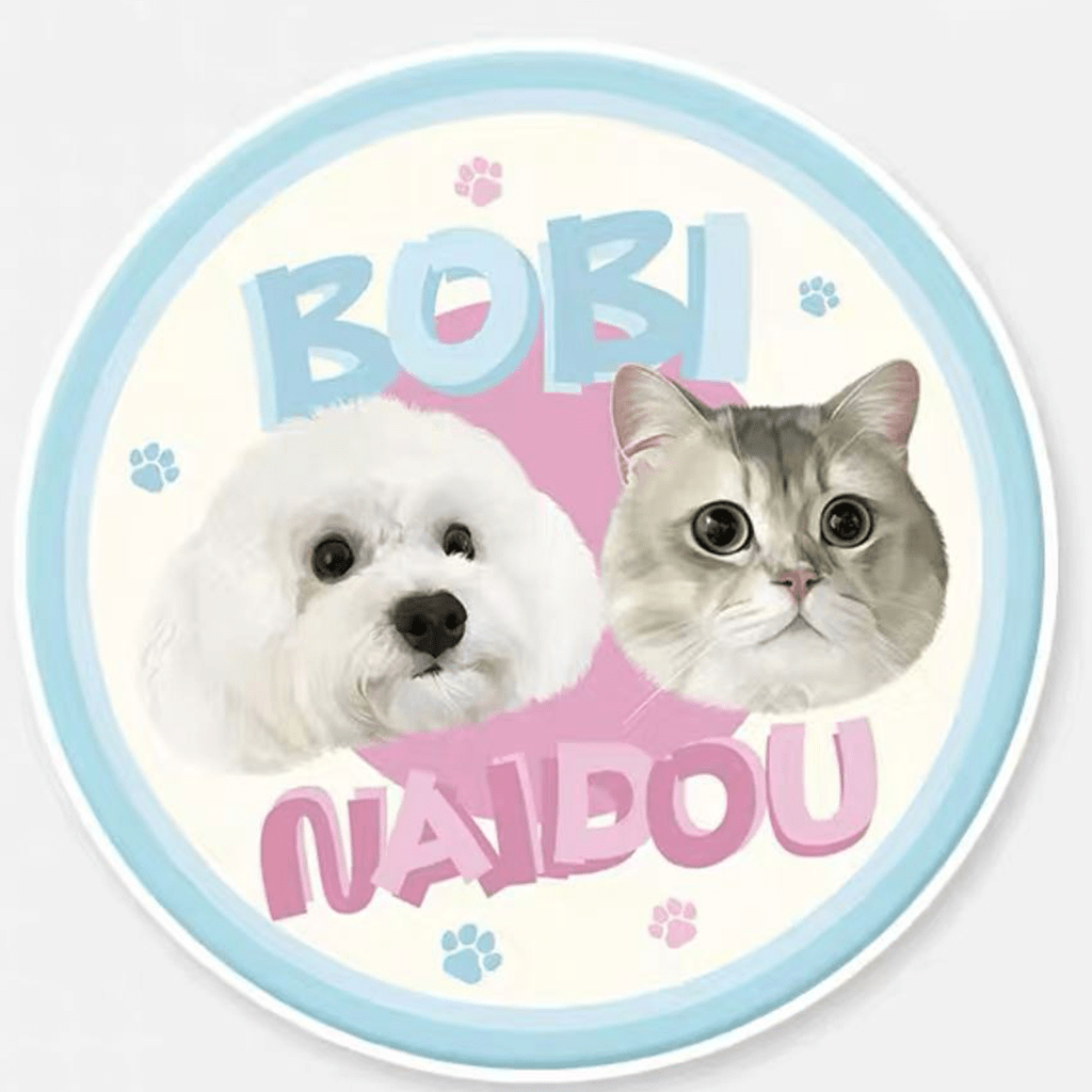 Customized pet illustration hand-painted surrounding carpet velvet soft and comfortable