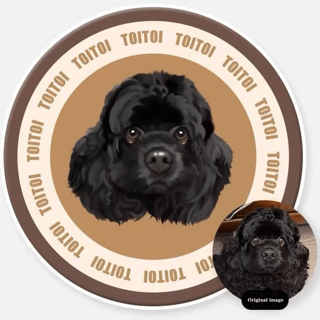 Customized pet illustration hand-painted surrounding carpet velvet soft and comfortable