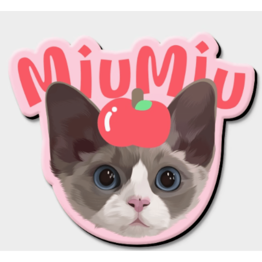 Customized pet illustration refrigerator magnets