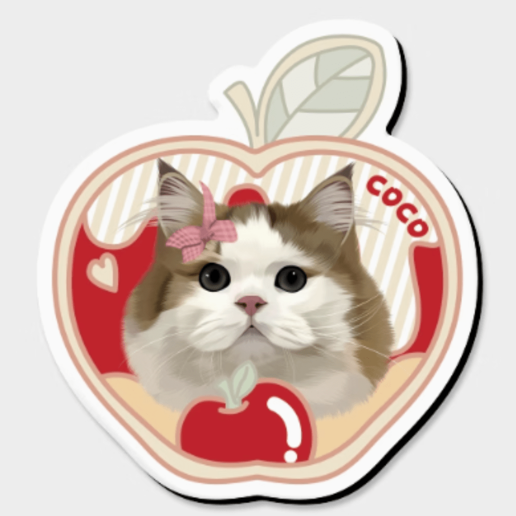 Customized pet illustration refrigerator magnets